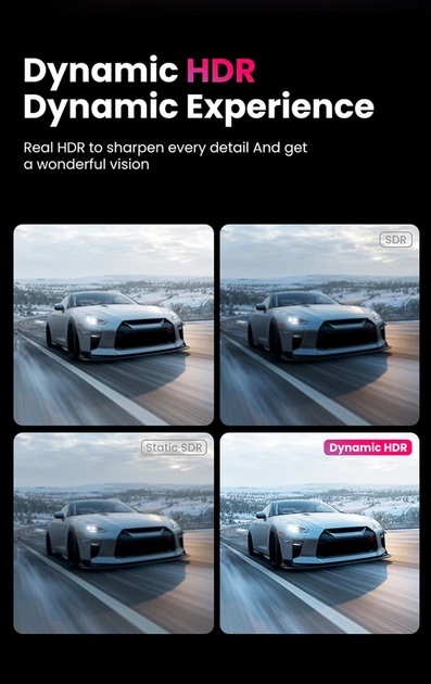 Kabel Ugreen DP114 DP 1.4 Male to Male Plastic Case Braided Cable 1 m Black (6957303883905) - obraz 8