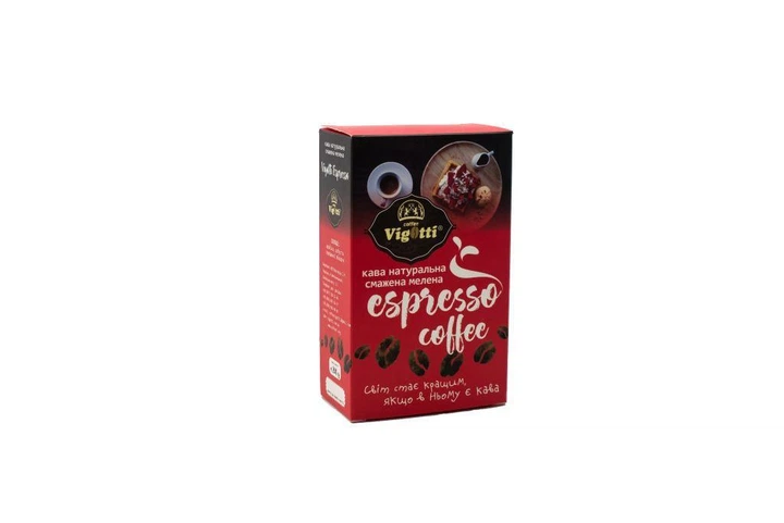Кава мелена "Vigotti Espresso Coffee" 250 г - Фото 1 Кава мелена "Vigotti Espresso Coffee" 250 г - зображення 1