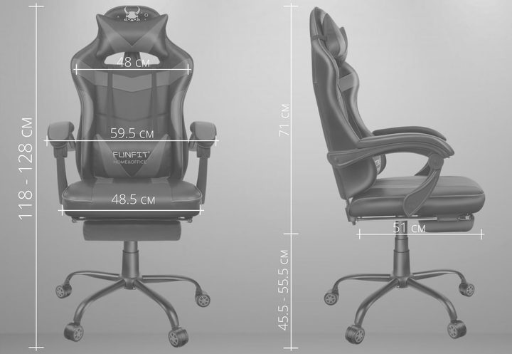 Геймерское Кресло с Подставкой для Ног Розовое Компьютерное Игровое ...