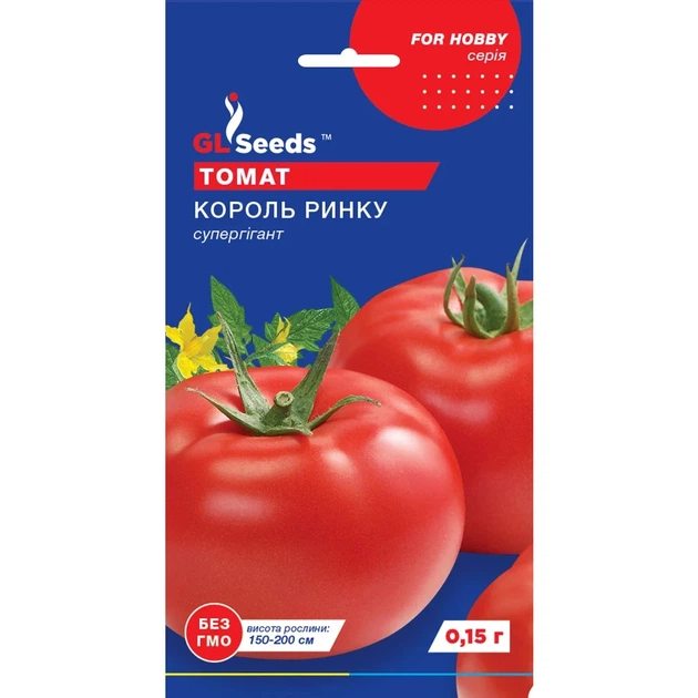 Семена Томат Король рынка GL Seeds 0.15г (For Hobby580) - Фото 1 Семена Томат Король рынка GL Seeds 0.15г (For Hobby580) - изображение 1