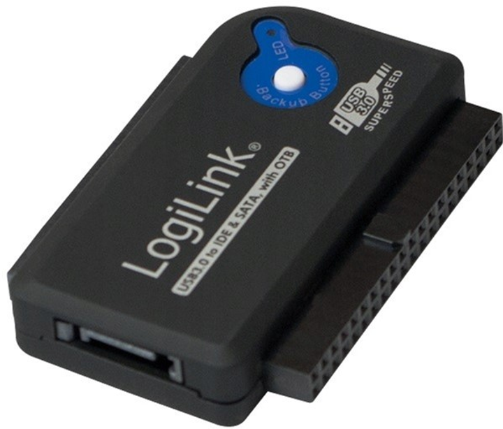 Адаптер LogiLink USB Type-A - IDE /SATA + OTB Black (4052792030198) - изображение 1