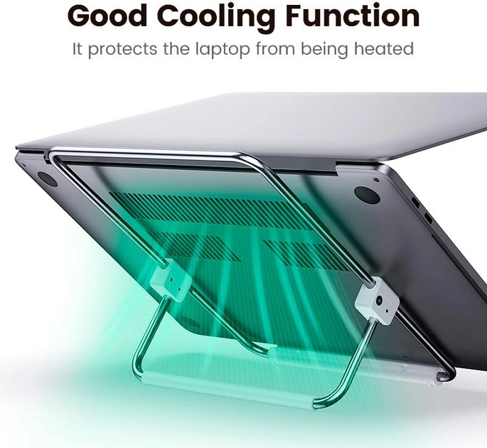 Підставка для ноутбука Ugreen LP230 Foldable Desktop Laptop Stand Silver (6957303883486) - зображення 2