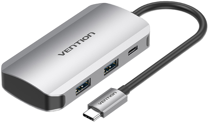 USB Hub Vention Hub 5-in-1 USB 3.1 Type-C - USB 3.0x4 / PD 100 W (6922794753518) - obraz 1