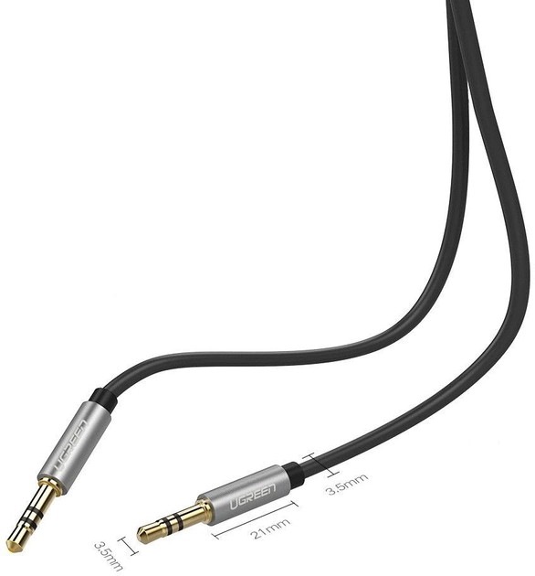Kabel Ugreen AV119 3.5 mm to 3.5 mm Audio Cable 3 m Black (6957303817368) - obraz 2