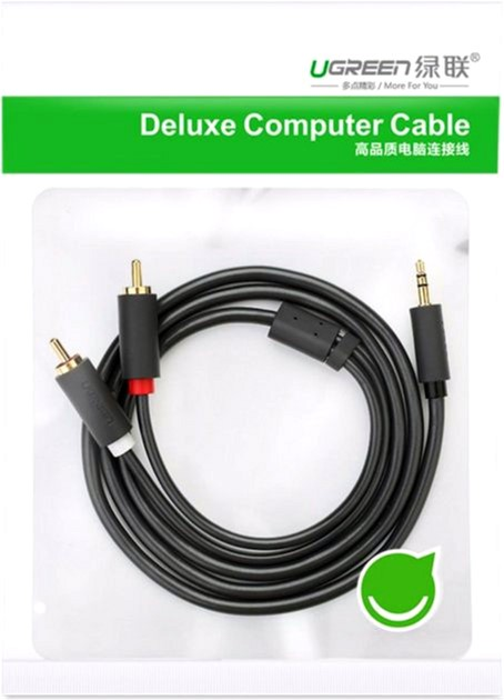 Кабель Ugreen AV102 AUX 3.5 мм TRS-RCAx2 м / м 3.0 м Black (6957303815128) - зображення 5