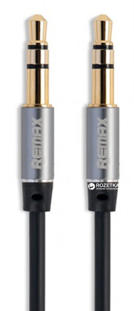 Kabel Remax AUX 1 m Black (RL-L200 White) - obraz 1