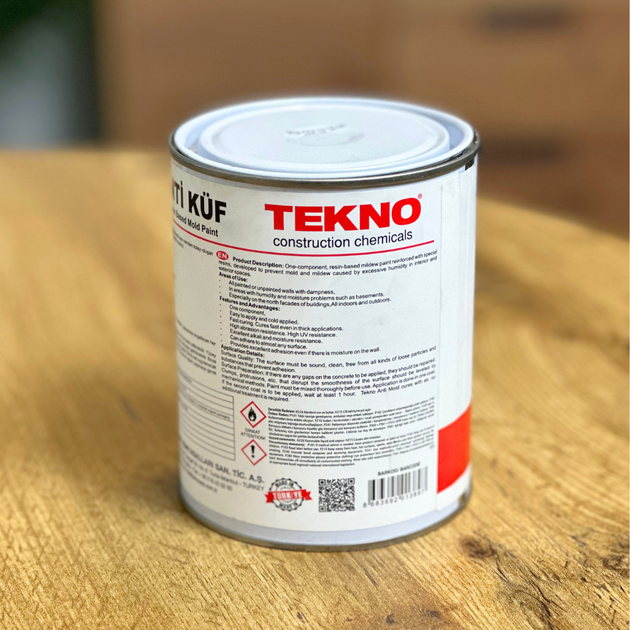 Фарба проти плісняви Tekno Anti Kuf 1 кг. (Біла) - зображення 4