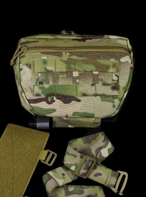 Напашник тактический Big Multicam (24х18х8), сумка напашник, напашная сумка, подсумок напашник - изображение 2