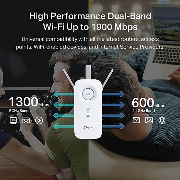 Ретранслятор TP-LINK RE550 AC1900 Wi-Fi White (6935364072469) - зображення 5