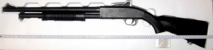 Страйкбольное ружьё помповое пластик+металл ZM61А - изображение 1