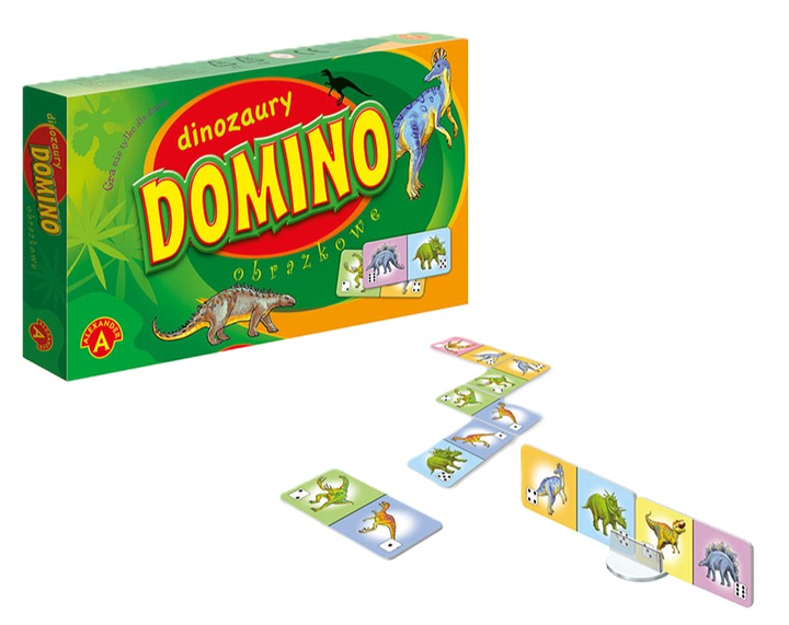 Gra planszowa Alexander Domino obrazkowe - Dinozaury (5906018005554) - obraz 2