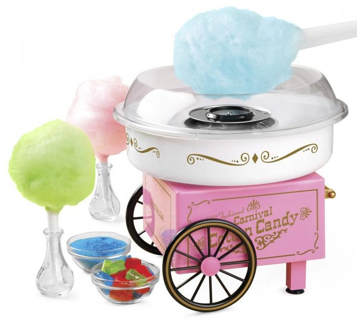Аппарат для приготовления сладкой сахарной ваты Supretto Cotton Candy Maker большой на колесиках - изображение 6