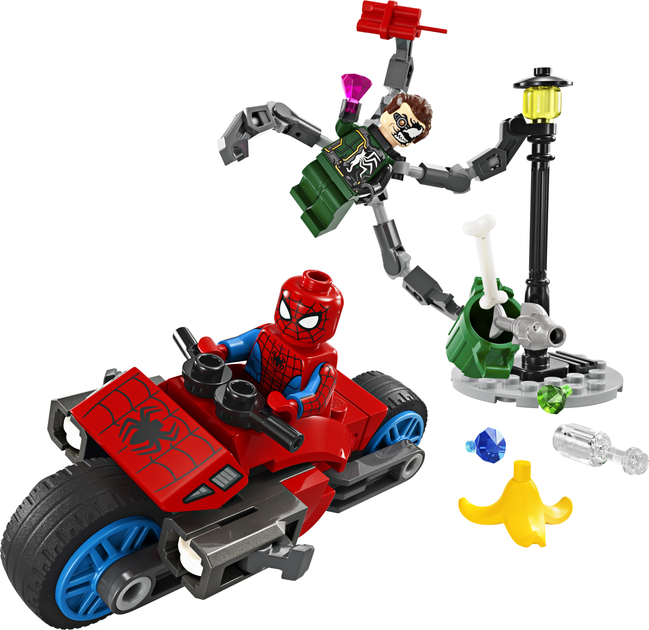 Конструктор LEGO Super Heroes Погоня на мотоциклах Человек-Паук vs ...