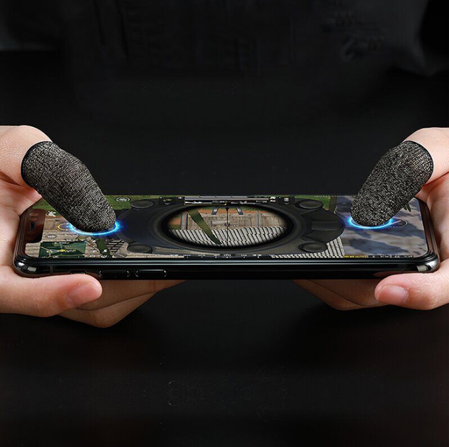 Ігрові напальчники Hoco Mobile Gaming Finger Sleeve Black / Silver (GM4) - Фото 4 Ігрові напальчники Hoco Mobile Gaming Finger Sleeve Black / Silver (GM4) - зображення 4