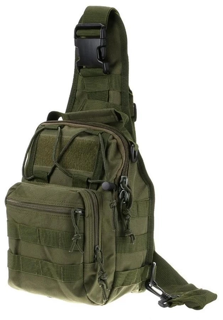 Тактична сумка ESDY EDC плечова 7 л Олива (11939755) - зображення 2