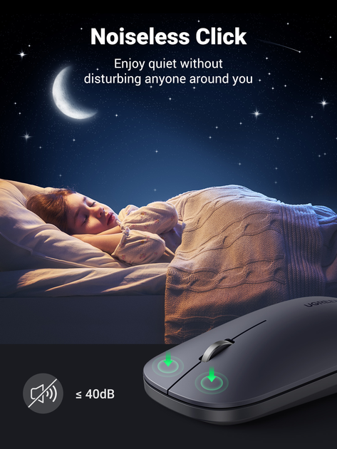 Миша Ugreen MU001 Portable Wireless Black (6957303893720) - зображення 4