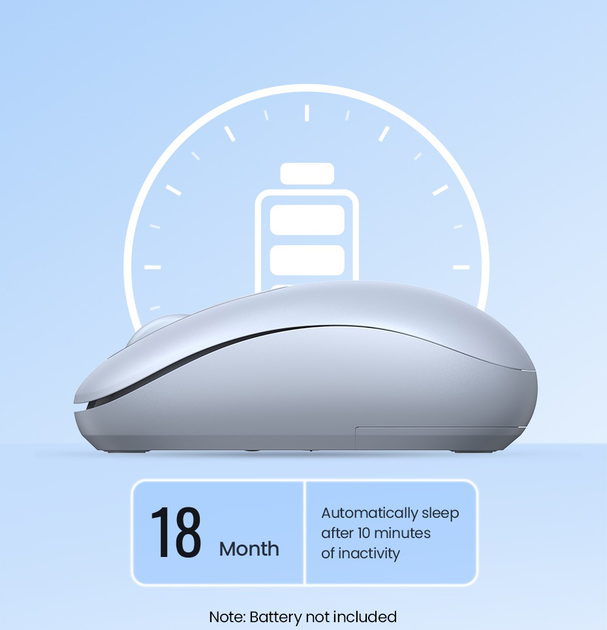 Миша UGREEN MU105 Portable Wireless Blue (6957303896714) - зображення 4