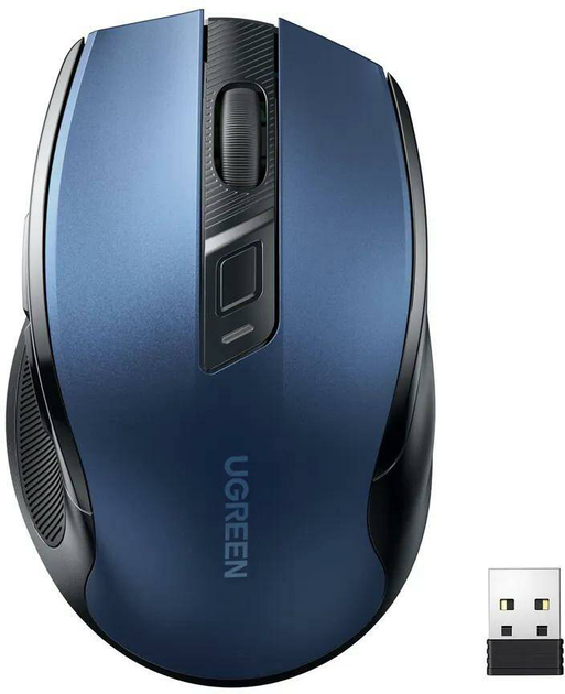 Миша Ugreen MU006 Ergonomic Wireless Blue (6941876210640) - зображення 1