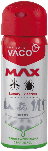 Спрей від комарів, кліщів та мух Vaco Max 50 мл (5901821958196) - зображення 1
