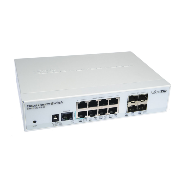 12-портовый управляемый коммутатор MIKROTIK CRS112-8G-4S-IN (110877 ...