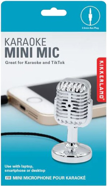 Міні-мікрофон Kikkerland Radio-Age Retro Microphone Silver (0612615119628) - зображення 1