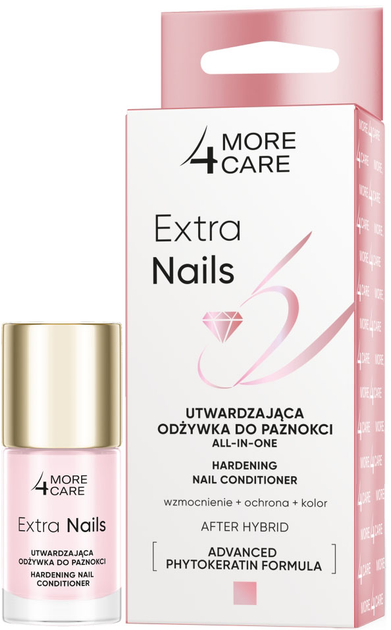 Odżywka More4Care Extra Nails utwardzająca 10 ml (5900116097442) - obraz 1