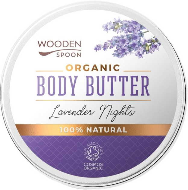 Олія для тіла Wooden Spoon Organic Body Butter Lavender night 100 мл (3800232735933) - зображення 1