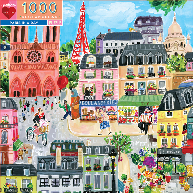 Puzzle EeBoo Paris in a Day 1000 elementów (0689196510359) - obraz 1