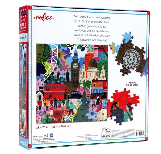 Puzzle EeBoo London Life 1000 elementów (0689196510762) - obraz 2