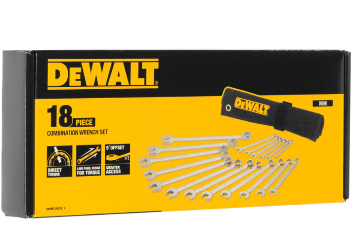 Набор ключей комбинированных DeWALT, 18 штук: 6, 7, 8, 9, 10, 11, 12, 13, 14, 15, 16, 17, 18, 19, 20, 21, 22, 24 мм. DWMT19237-1 - изображение 3