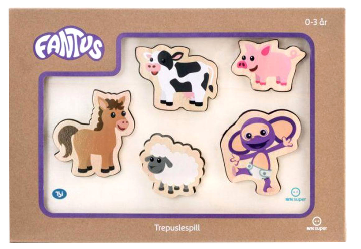 Puzzle drewniane Fantus Farm animals 5 elementów (7027260020633) - obraz 2