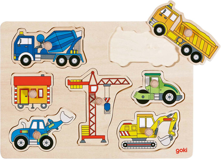 Пазл Goki Building site vehicles 7 елементів (4013594575935) - зображення 1
