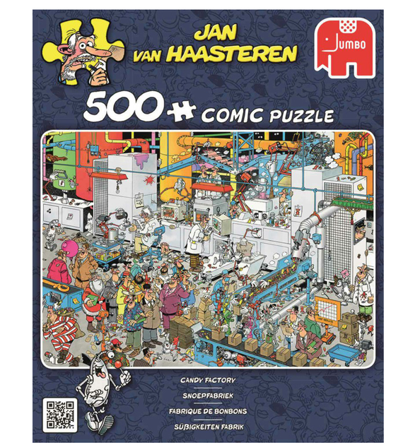 Puzzle Jumbo Jan van Haasteren Candy Factory 500 elementów (8710126190258) - obraz 1