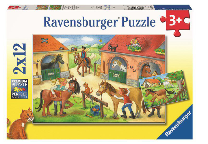 Puzzle Ravensburger Happy Days At The Stables 24 elementy (4005556051786) - obraz 1