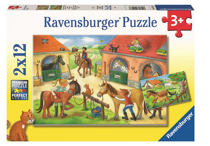 Пазл Ravensburger Happy Days At The Stables 24 елемента (4005556051786) - зображення 1