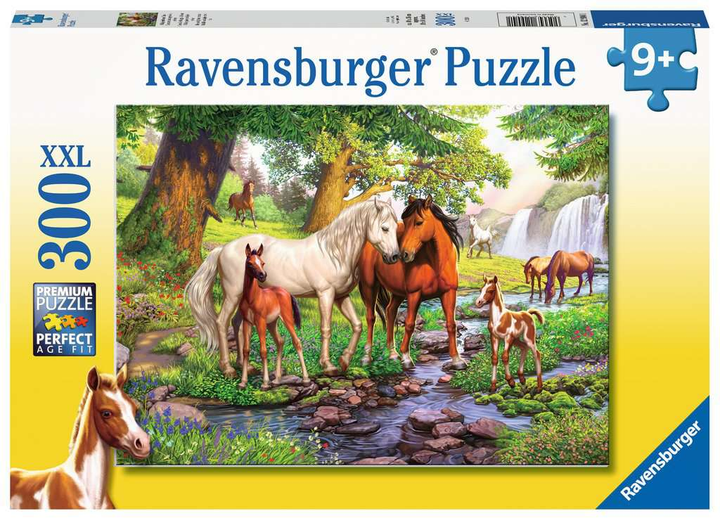 Пазл Ravensburger Horses By The Stream 300 елементів (4005556129041) - зображення 1