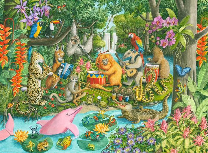 Puzzle Ravensburger Rainforest River Band 100 elementów (4005556133673) - obraz 1