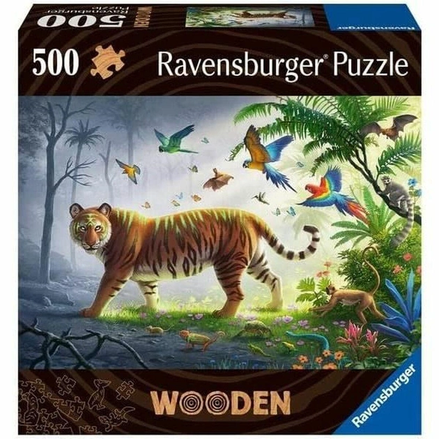 Пазл дерев'яний Ravensburger Tiger 500 елементів (4005556175147) - зображення 1