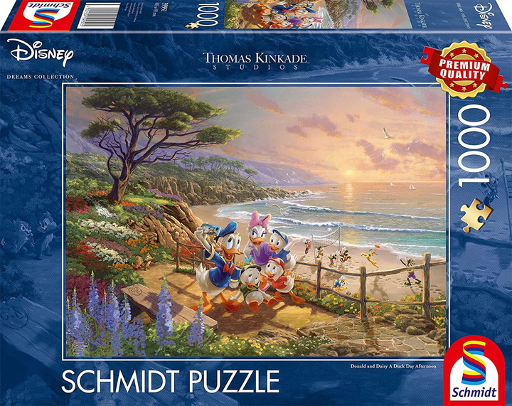 Puzzle Schmidt Thomas Kinkade: Disney Donald and Daisy A Duck Day Afternoon 1000 elementów (4001504599515) - obraz 1