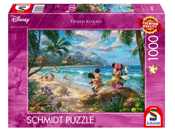 Puzzle Schmidt Thomas Kinkade: Disney Minnie and Mickey in Hawaii 1000 elementów (4001504575281) - obraz 1