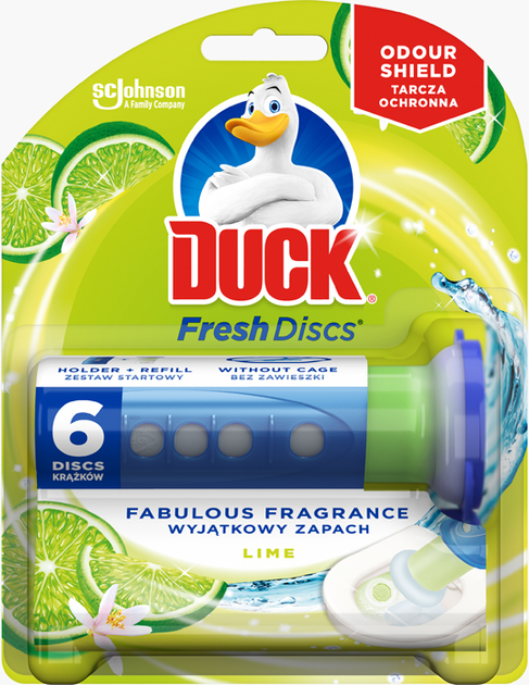 Żelowe krążki Duck Fresh Discs Lime 6 szt (5000204966169) - obraz 1