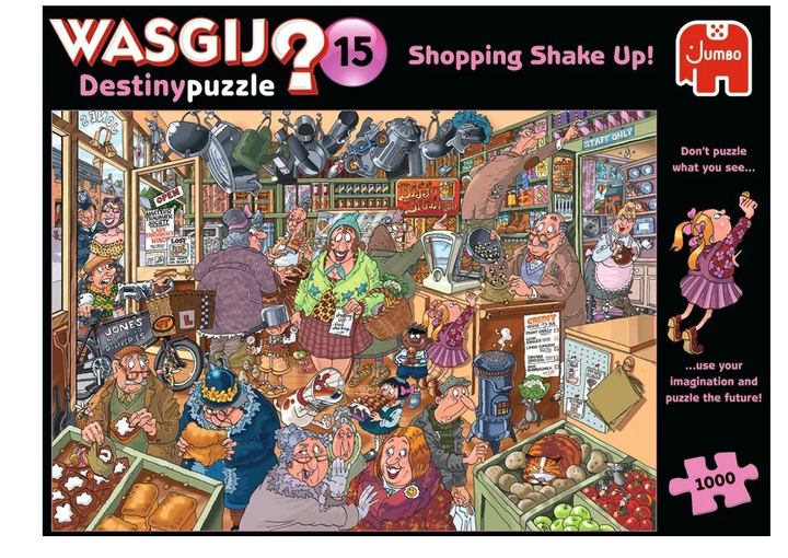 Puzzle Jumbo Wasgij Destiny 15: Shopping Shake up! 1000 elementów (8710126014103) - obraz 1