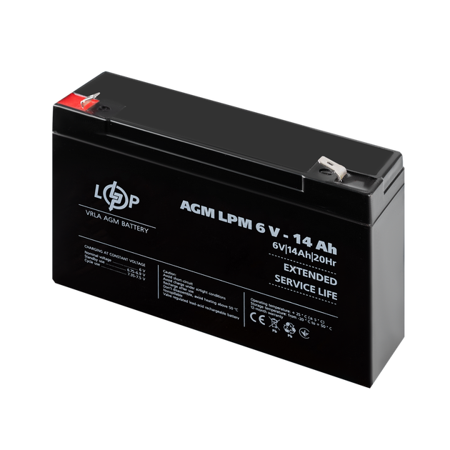 Акумулятор AGM LogicPower LPM 6-14 AH - зображення 3