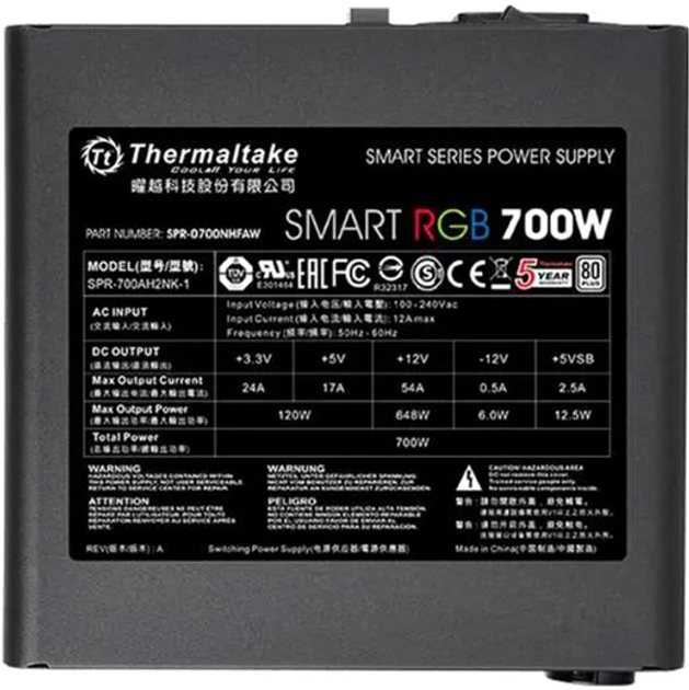 Блок питания Thermaltake Smart RGB 700W (PS-SPR-0700NHSAWE-1) - изображение 4