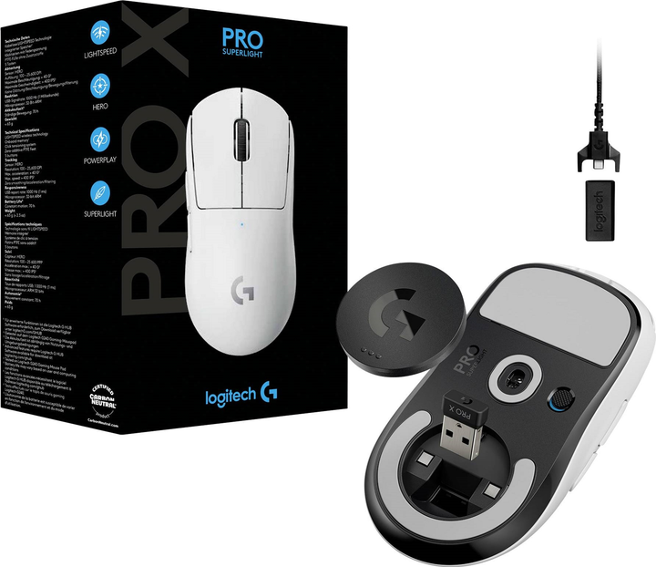 Мышь Logitech G Pro X Superlight Wireless White (910-005942) – фото ...
