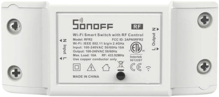 Розумний Wi-Fi перемикач Sonoff с RF 433 МГц (M0802010002) - зображення 1