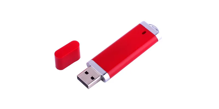 Флешка usb 2.0 RED 64 gb червона квадратна - зображення 2