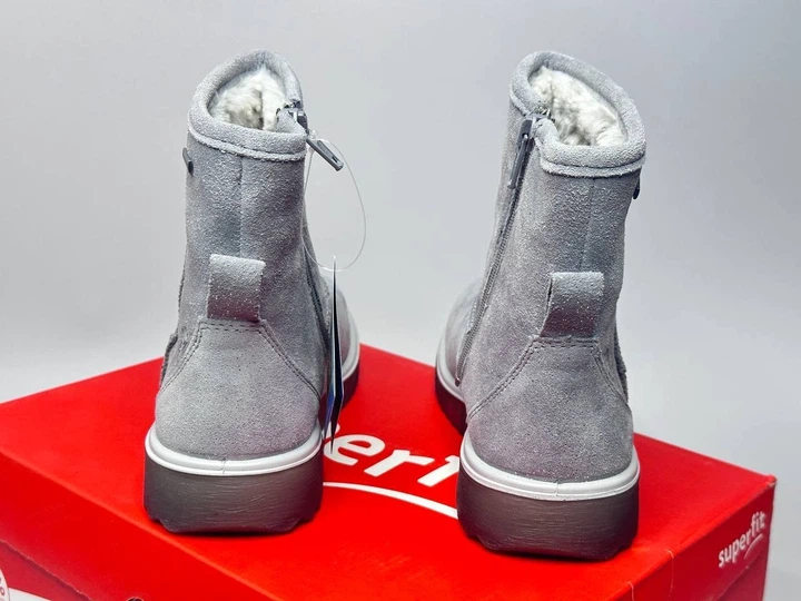 Детские зимние кожаные сапоги Superfit Lora Gore-Tex 32 р серые - изображение 3