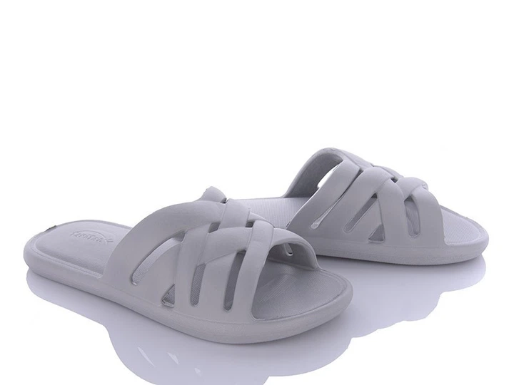 Женские шлепанцы foam накрест ТМ W2103с 37 Серый - Фото 1 Женские шлепанцы foam накрест ТМ W2103с 37 Серый - изображение 1