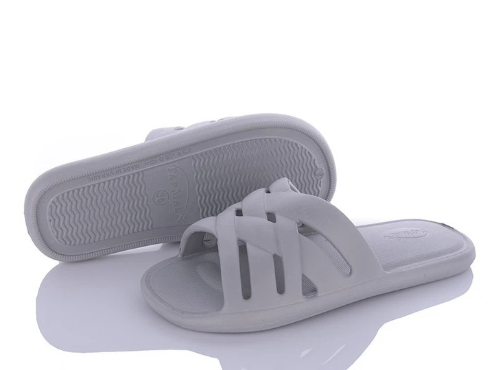 Женские шлепанцы foam накрест ТМ W2103с 37 Серый - Фото 3 Женские шлепанцы foam накрест ТМ W2103с 37 Серый - изображение 3